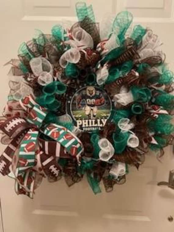 Deluxe Philadelphia football wreath